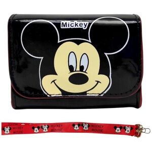 Mickey Mouse Crossbody Wallet – Black & Red, Brand New measurement 4X4.5in